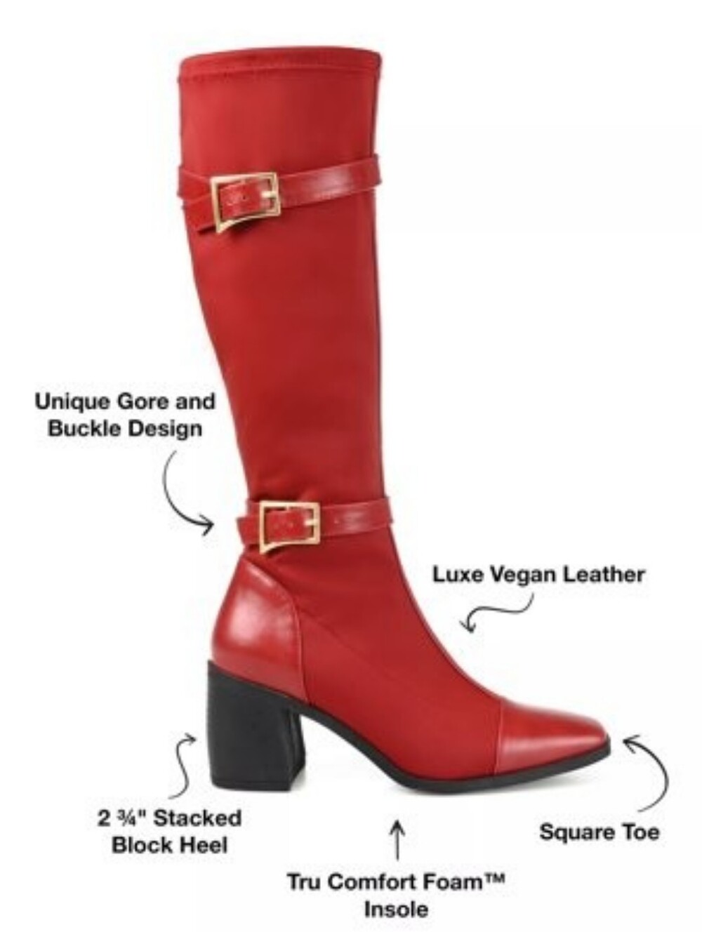 (D-4856) Journee Gaibree Wide Calf Riding Boot Sz 7WD (WIDE WIDTH)